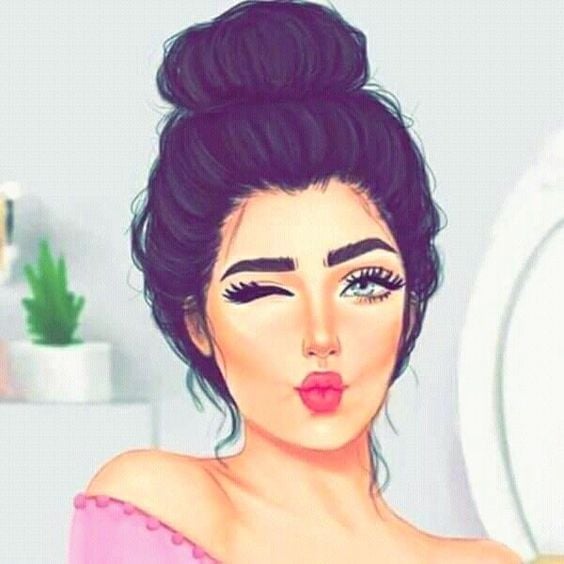 خلفيات واتس اب للبنات محجبات كرتون