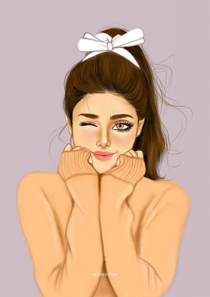 خلفيات واتس اب للبنات محجبات كرتون