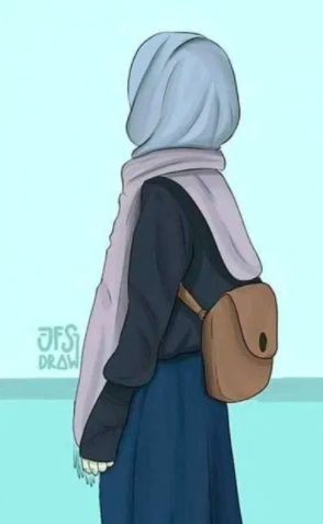 خلفيات واتس اب للبنات محجبات كرتون