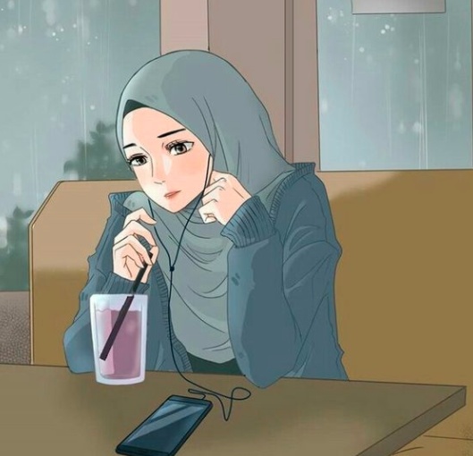 خلفيات واتس اب للبنات محجبات كرتون