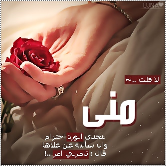 رسائل حب باسم منى