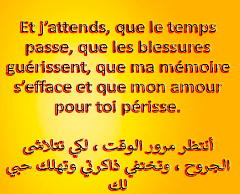 رسائل حب حزينة بالفرنسية مترجمة