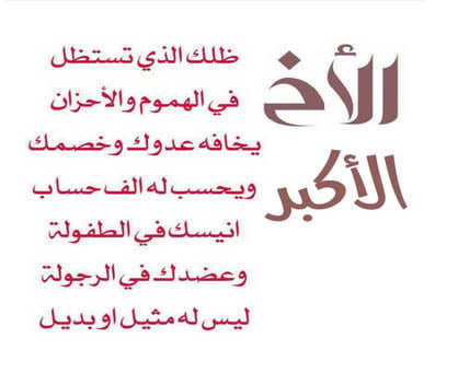 رسالة مدح الاخ