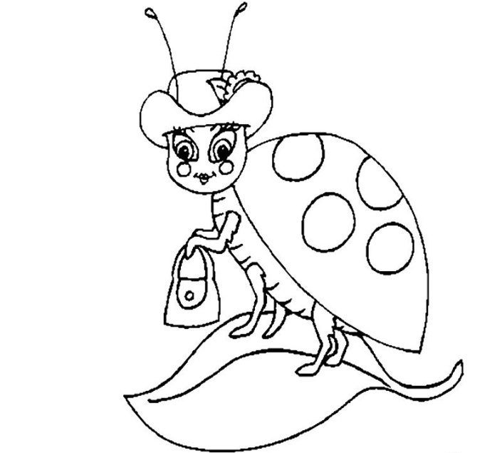 رسومات تلوين الدعسوقة