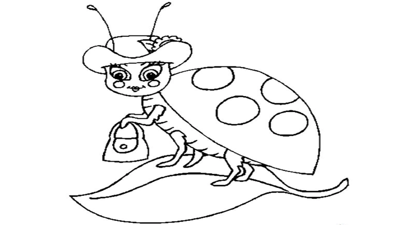 صورة رسومات تلوين الدعسوقة