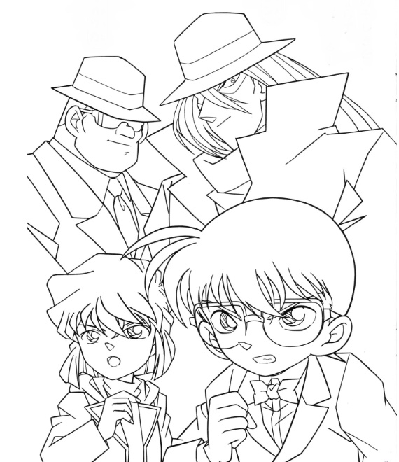 رسومات تلوين المحقق كونان