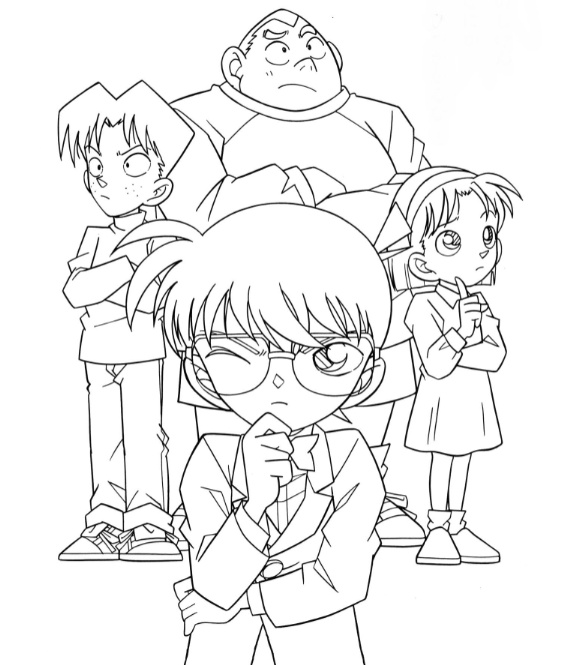 رسومات تلوين المحقق كونان