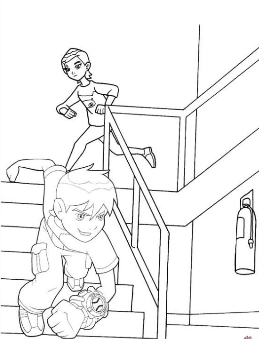 رسومات تلوين بن تن