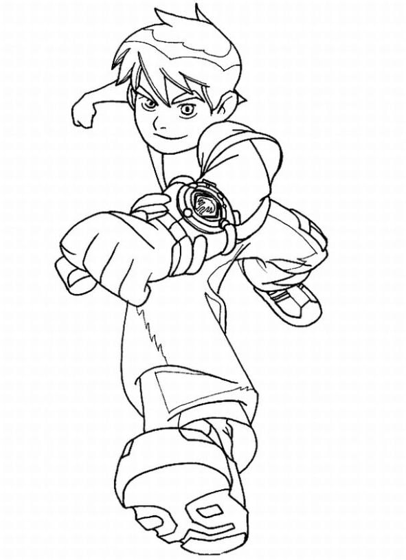 رسومات تلوين بن تن
