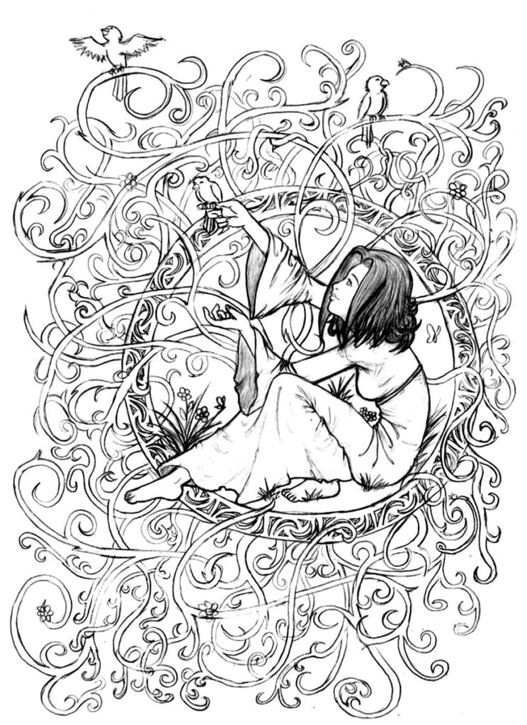 رسومات تلوين بنات كبار