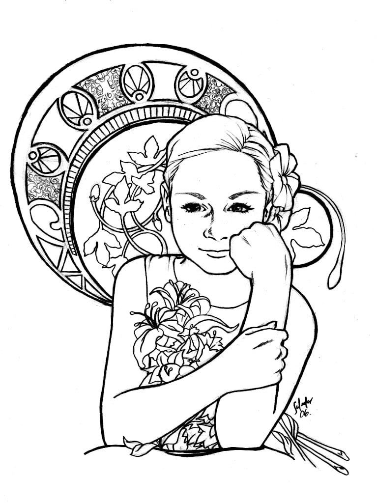 رسومات تلوين بنات كبار