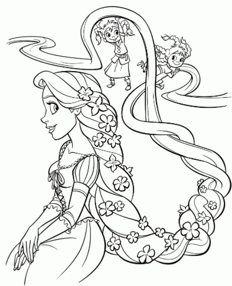 رسومات تلوين ربانزل