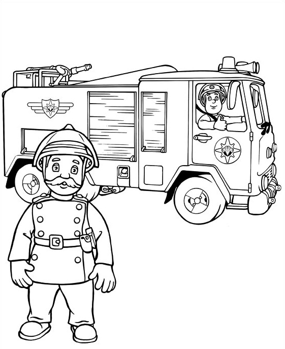 رسومات تلوين رجل الاطفاء