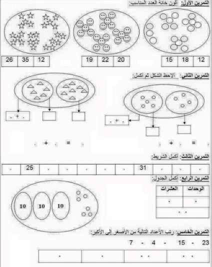 رسومات تلوين رياضيات