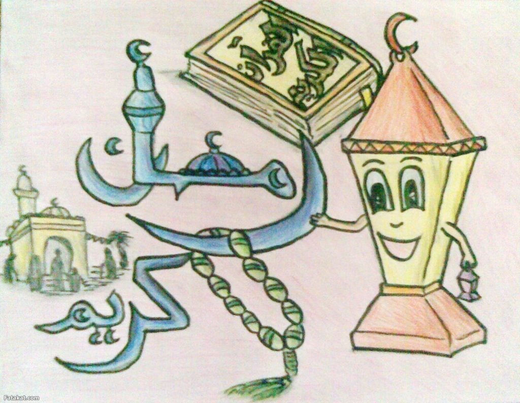 رسومات تلوين فانوس رمضان