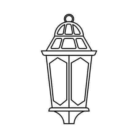 رسومات تلوين فانوس رمضان