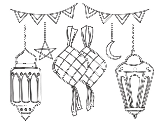 رسومات تلوين فانوس رمضان