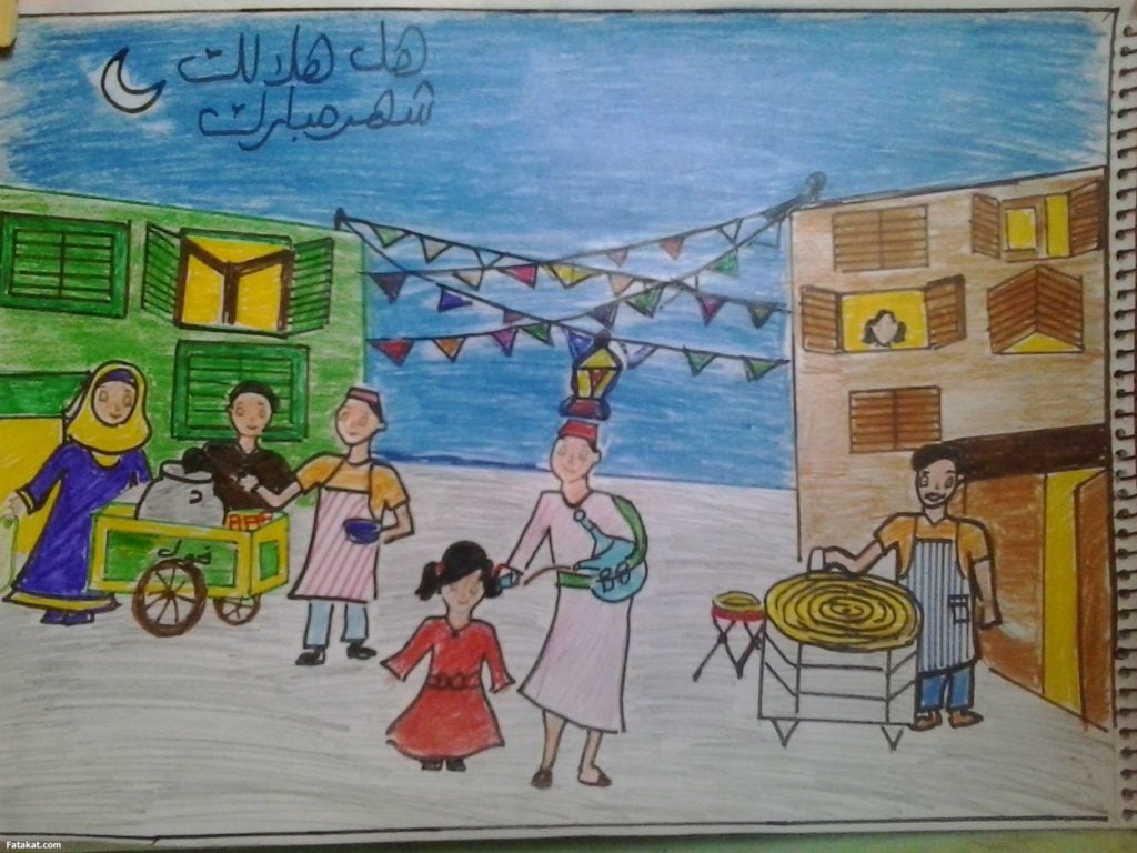 رسومات تلوين فانوس رمضان