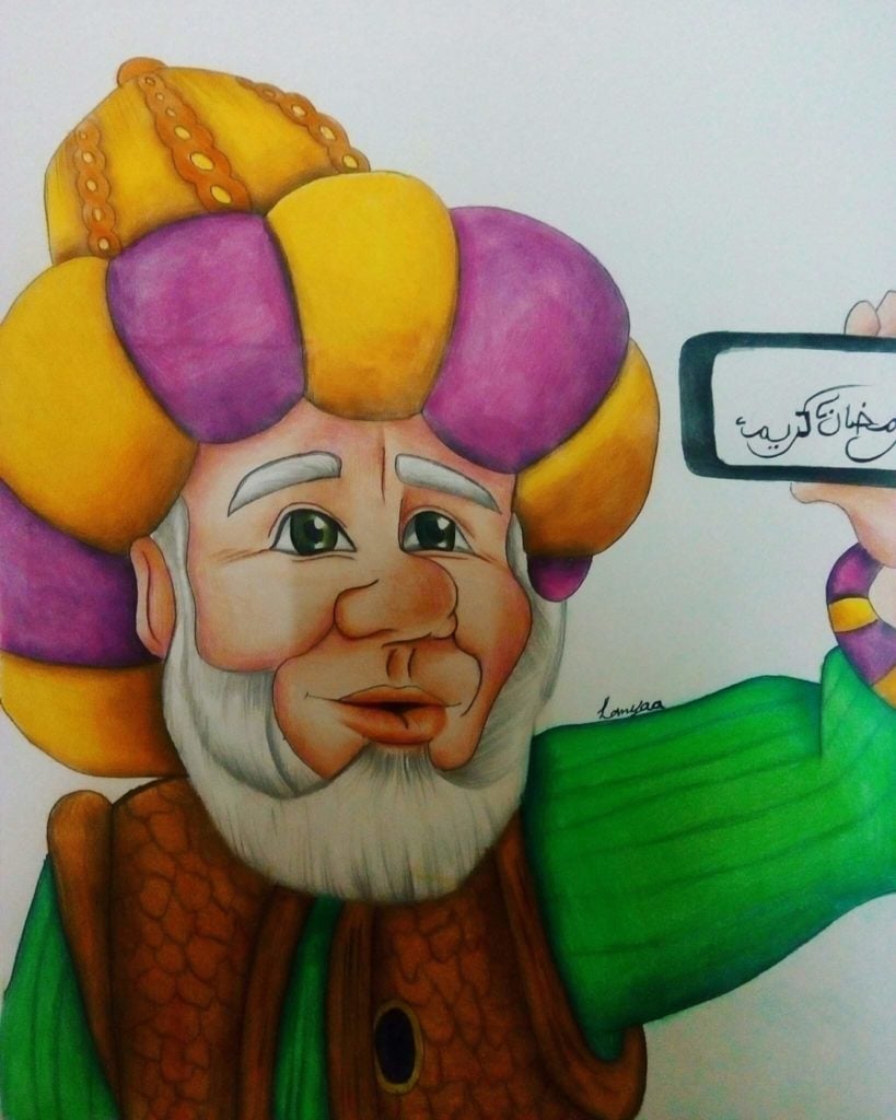 رسومات تلوين فانوس رمضان