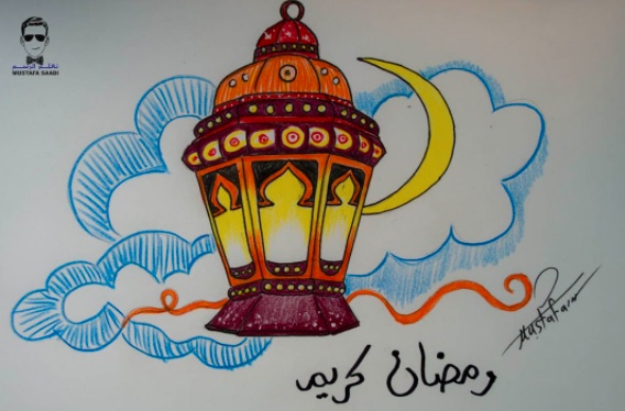 رسومات تلوين فانوس رمضان