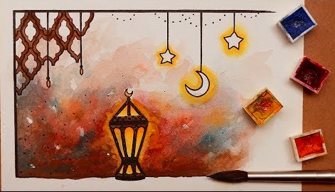رسومات تلوين فانوس رمضان