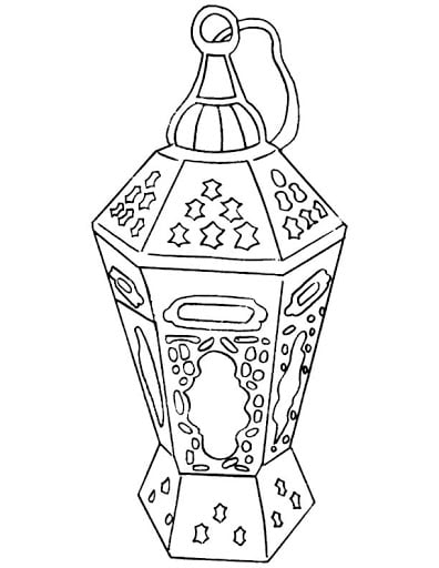 رسومات تلوين فانوس رمضان
