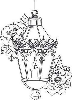رسومات تلوين فانوس رمضان
