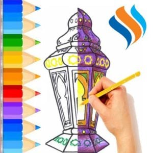 رسومات تلوين فانوس رمضان