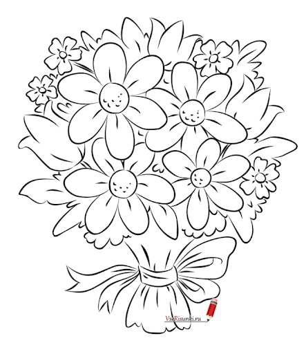 رسومات تلوين ورود