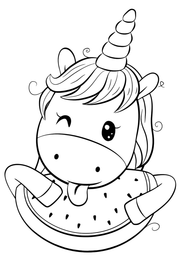 رسومات تلوين يونيكورن