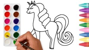 رسومات تلوين يونيكورن