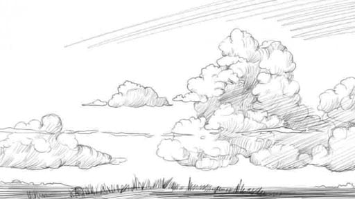 رسومات غيوم للتلوين