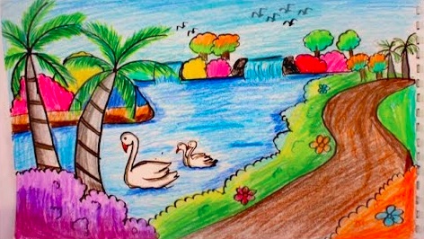 رسومات للتلوين بالالوان الحارة والباردة