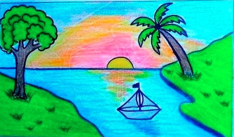 رسومات للتلوين بالالوان الحارة والباردة