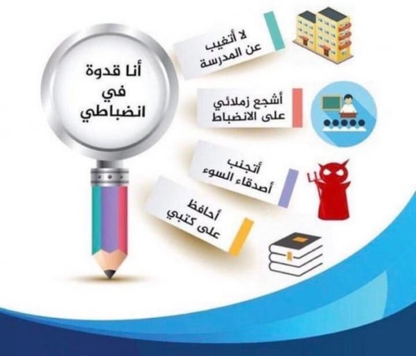 رسومات للتلوين عن الانضباط المدرسي