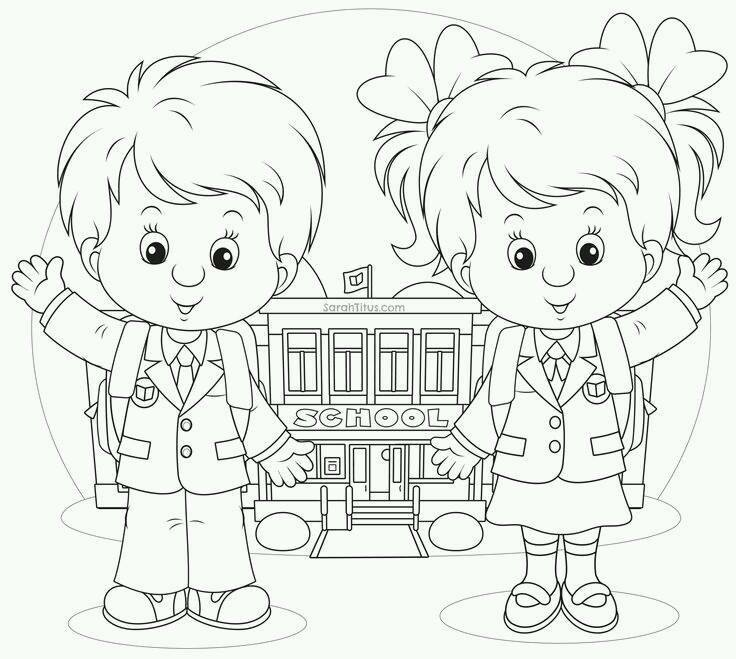 رسومات للتلوين عن المدرسة