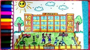 رسومات للتلوين عن المدرسة