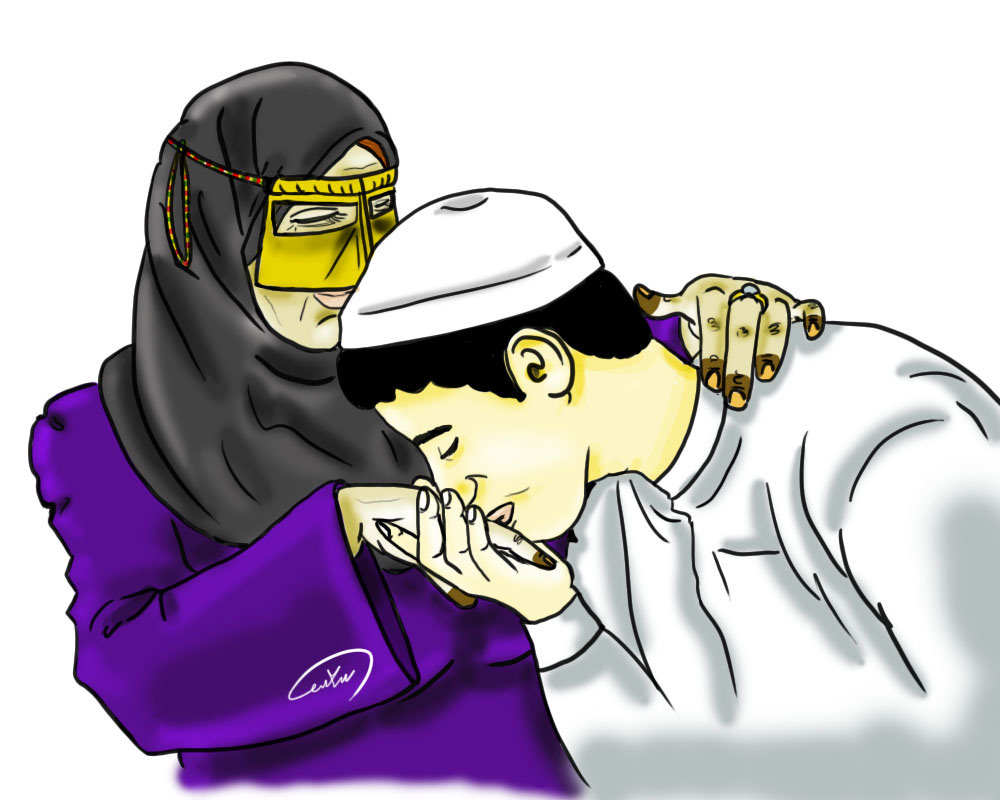 رسومات للتلوين عن بر الوالدين