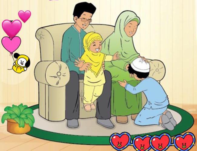 رسومات للتلوين عن بر الوالدين