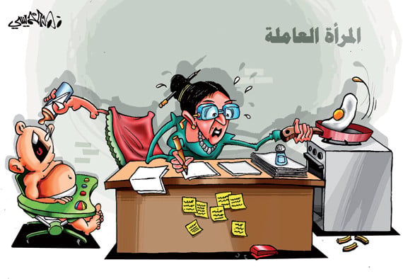 رسومات للتلوين عن دور المراة فى المجتمع