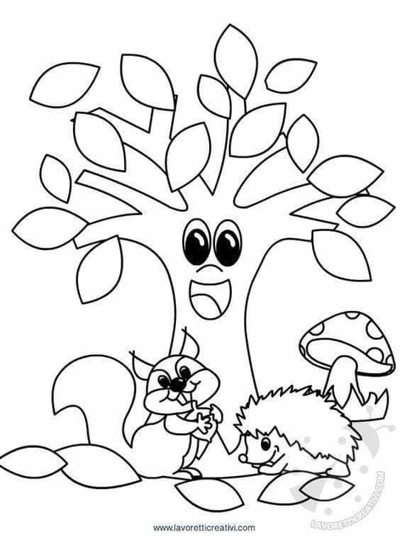 رسومات للتلوين عن فصل الخريف