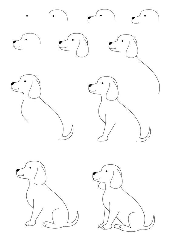 رسومات للتلوين كلاب
