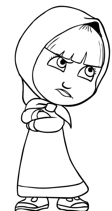 رسومات للتلوين ماشا والدب