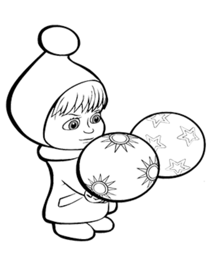 رسومات للتلوين ماشا والدب