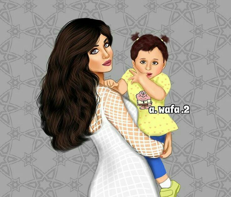 رمزيات ام وبنتها مكتوب عليها