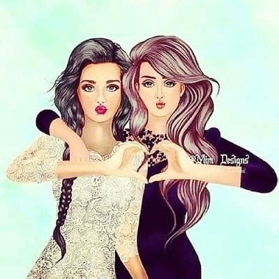 رمزيات صديقات كيوت كرتون
