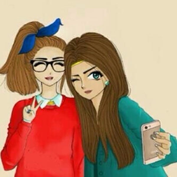 رمزيات صديقات كيوت كرتون
