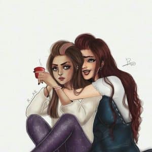 رمزيات صديقات كيوت كرتون