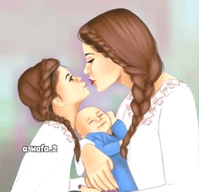 رمزيات طفل مع امه وابوه