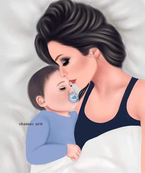 رمزيات طفل مع امه وابوه